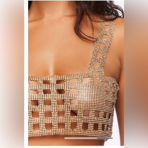 Open-Back Chainmail Crop Top
